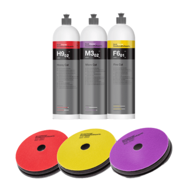 Set paste za poliranje 1 l i spužve 150 mm (6/1) – kompletna korekcija laka