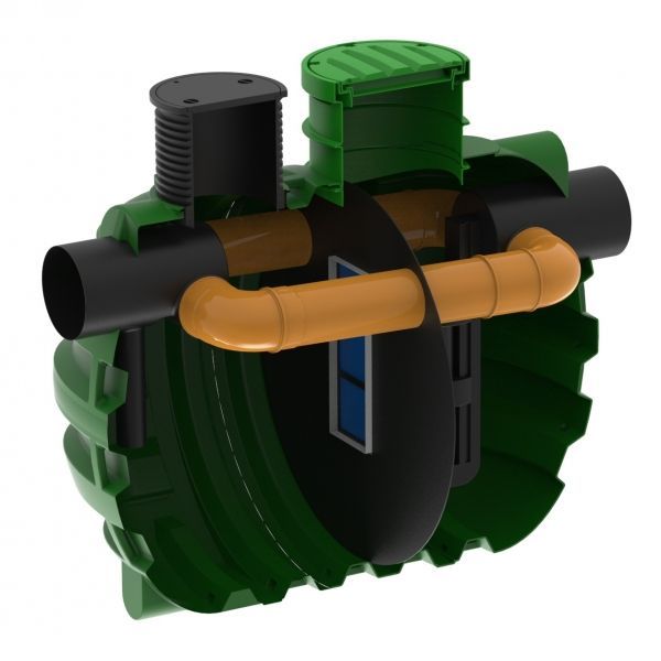 Separator ulja Roto NS 300/30 BP RoSep 10000 L (Klasa I) sa obilaznim vodom 10% - za ukopavanje u zemlju - slika 1