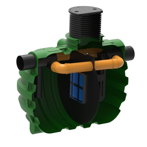 Separator ulja Roto NS 80/16 BP RoSep 5000 L (Klasa I) sa obilaznim vodom 20% - za ukopavanje u zemlju - slika 1