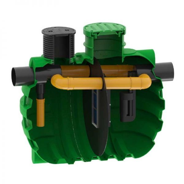 Separator ulja Roto NS 150/30 BP RoSep 8000 L (Klasa I) sa obilaznim vodom 20% - za ukopavanje u zemlju - slika 1