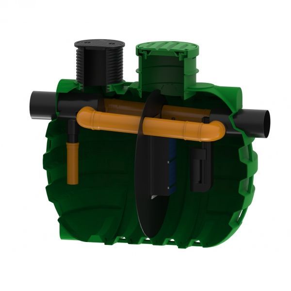 Separator ulja Roto NS 200/40 BP RoSep 10000 L (Klasa I) sa obilaznim vodom 20% - za ukopavanje u zemlju - slika 1