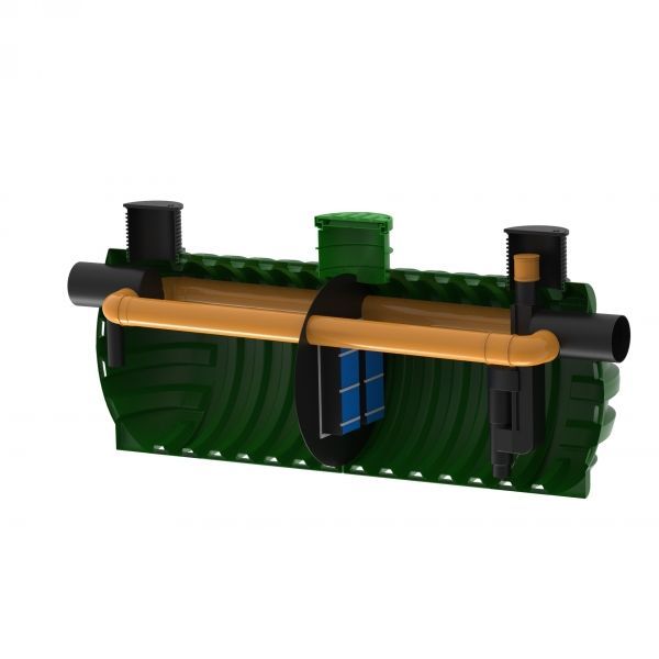 Separator ulja Roto NS 400/80 BP RoSep 20000 L (Klasa I) sa obilaznim vodom 20% - za ukopavanje u zemlju - slika 1