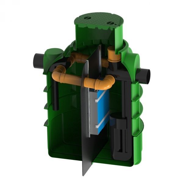 Separator ulja Roto NS 30/3 RoOil 1700L (Klasa I) sa filterom i obilaznim vodom 10% - slika 1