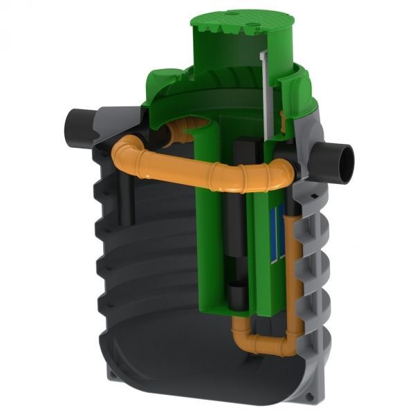 Separator ulja Roto NS 50/10 RoOil 2700L (Klasa I) sa filterom i obilaznim vodom 20% - slika 1