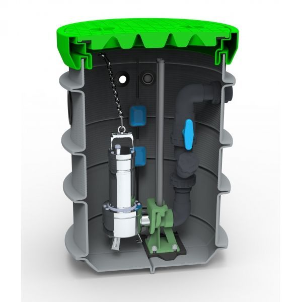 Prepumpna stanica Roto RoPump Փ600x1000 – DAB FEKA VS 750 s vodilicama - slika 1