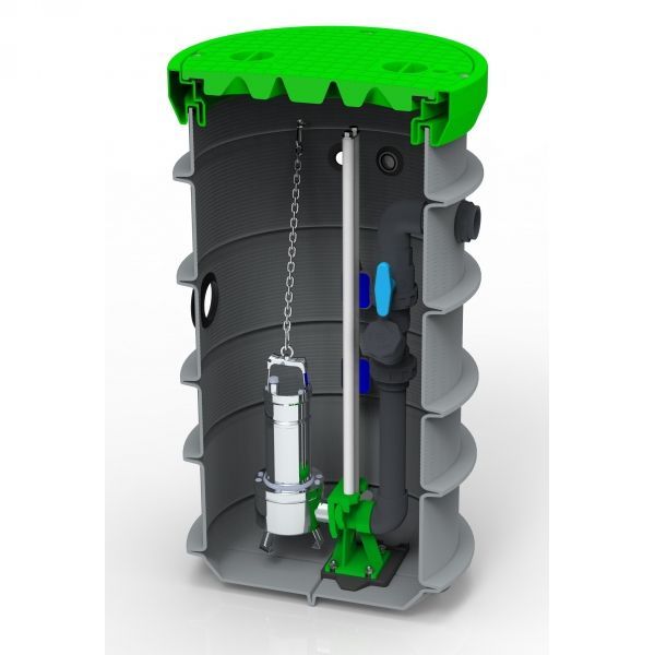 Prepumpna stanica Roto RoPump Փ600x1200 – DAB FEKA VS 750 s vodilicama - slika 1