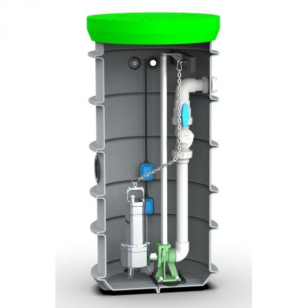 Prepumpna stanica Roto RoPump Փ600x1500 – DAB FEKA VS 750 s vodilicama - slika 1
