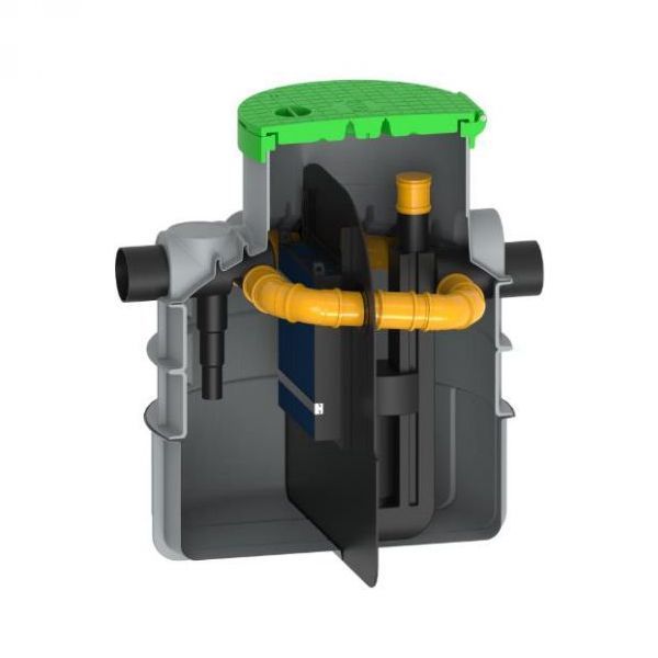 Separator ulja Roto NS 15/1,5 RoOil 1500L (Klasa I) sa filterom i obilaznim vodom 10% - slika 1