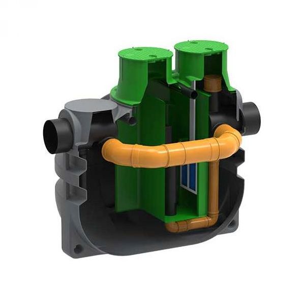 Separator ulja Roto NS 150/15 RoOil 6000L (Klasa I) sa filterom i obilaznim vodom 10% - slika 1